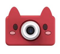 kiimento BPA-Free Silicone Kids Camera, Best Travel Buddy Akito The Fox Digital & Video Camcorder for Boys & Girls Ages 4+, 24MP Photo, 1080P Video, 32GB Memory Card, Birthday Gift (Model C)