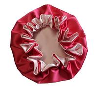 AKISS Baby Infant Newborn Toddler Satin Silk Hair Bonnet for Baby Girl Boy Sleeping Kids Cap Hat, Coral + Pink, L