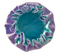 AKISS Reversible Satin Silk Sleep Hair Bonnet for Baby/Newborn/Infant/Toddler Girl Boy and Mommy/Women, Arctic Blue + Lavender, 0-3 Months