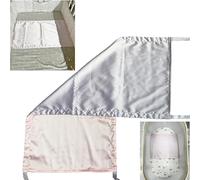AKISS Satin Crib Sheet Pillow Cover Silk Bassinet Cradle Slip Reversible Use for Baby Girls Boys (Prism Pink & Light Grey)