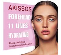 Akissos 2PCS Silicone Forehead Wrinkle Patches,Super Hydration Face Tape for Wrinkles,Anti Wrinkle Patches to Forehead Frown 11 Lines,Silicone Patches,After Skincare,Skin Tightening,Skin Glow for Face