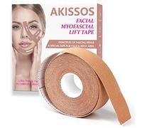 Akissos Facial Myofascial Lift Tape Face Lift Tape Anti Wrinkle Patches Anti Freeze Stickers Neck Lift Tape Unisex For Firming and Tightening Skin 2.5cm*5m