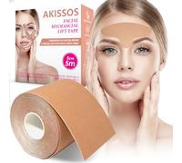 Akissos Facial Myofascial Lift Tape Face Lift Tape Face Toning Belts Anti Wrinkle Patches Anti Freeze Stickers Neck Lift Tape Unisex For Firming and Tightening Skin 5cm*5m