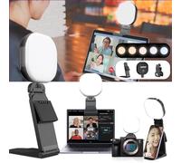 AKISTILE LED Light, Photography Light, USB Rechargeable, 2,000 mAh, 3,000 k-7200k, 5 Stage Dimming, Adjustable Color Temperature, Telework X (Formerly Twitter), Tik Tok, Instagram, Youtube Zoom,