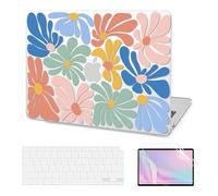 AKIT Compatible with MacBook Air 13 Inch Case M1 2022 2021 2020 2019 2018 A2337 A2179 A1932, Unique Pattern Shell Laptop Case+Screen Protector+Keyboard Cover for MacBook Air 13.3 Inch, ColorfulFlowers