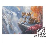 Akita Dog Puzzles 1000 Piece Cliff Valley Children's Toys for Adults And Kids Gift High Difficulty Game Challenging Puzzles 1000pcs (75x50cm)