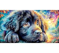 Akita dog watching koi fish by waterfall 1000 Piece Jigsaw Puzzle - Hard Difficult Game Recycled Paper Home Activity Gift 75x50/1000pcs