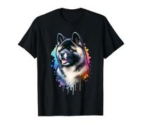 Akita Dog Working Group Artwork Value Graphic T-Shirt, Men, Black, L
