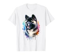 Akita Dog Working Group Artwork Value Graphic T-Shirt, Men, White, M