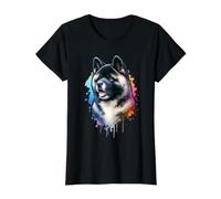 Akita Dog Working Group Artwork Value Graphic T-Shirt, Women, Black, S