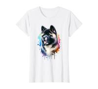 Akita Dog Working Group Artwork Value Graphic T-Shirt, Women, White, XS