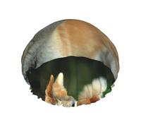 Akita Inu Bokeh Pets Dogs Akita Inu,Shower Cap Nightcap Double Layer Waterproof Elastic Bath Cap Reusable Hair Cap