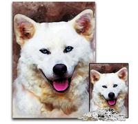 Akita Inu Dog 1000 Piece Jigsaw Wooden Puzzles Perfect for Family Fun on Christmas Thanksgiving Birthdays & Easter 1000 PCS(75x50cm)