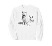 Akita "Let’s Go!" Design - Happy Akita Dog Lover Gift Sweatshirt