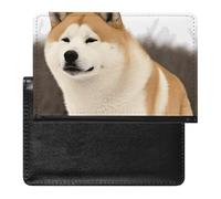 Akita Passport Holder,Compact Lightweight Waterproof Passport Cover, Portable Stylish Travel Wallet Accessories for Women Men