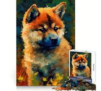 Akita Puppy Art 1000 Piece Puzzle For Adults Brain Calisthen Tight Joint Hard Challenge Game Night (50x75cm)
