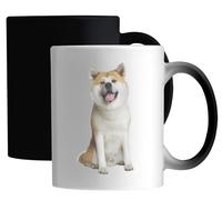 Akita Shiba Inu Smiling Ceramic Magic Mug White