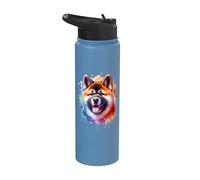 Akita Working Dog Group Artwork Stainless Steel Insulated Water Bottle