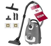 Akitas C11 900W Bagged Vacuum Cleaner -7m Power Cord & 10m Working Radius 70dB Quiet Operation, Extra Floor Brush, Adjustable Suction, Large Capacity, for Hard Floors & Carpets
