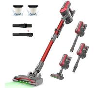 Akitas V10A Cordless Vacuum Cleaner 450W BLDC Motor 45Kpa Suction 60min Runtime Lightweight Stick & Handheld LED Power Brush with Green Light Tangle-Free Ideal for Carpet Hard Floors & Pet Hair