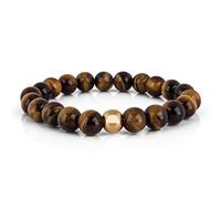 Akitsune Globae Pearl Bracelet | Bracelet Women Men Beads Semi-Precious Stone Spiritual Energy Stone - Matte Black Onyx - 18 cm, 18 centimeters, Stainless Steel