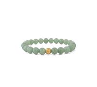 Akitsune Globae Pearl Bracelet | Bracelet Women Men Beads Semi-Precious Stone Spiritual Energy Stone - Matte Black Onyx - 18 cm