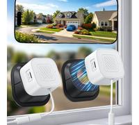 AKIYO 3MP 2K Indoor Window Camera Safeview WiFi Security Cameras 2 Packs | Looking Outside with Bracket for Home & Apartment Security, AI Detection, Colour Night Vision, Easy Peel & Stick Installation
