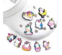 AKJAXQU Crocs Children's Badges, Pack of 10 Shoe Badges, Shoe Charms, Cartoon Charm for Children, Shoe Charm, Clog Decor for Girls, Women, Children, Plastic/plastic