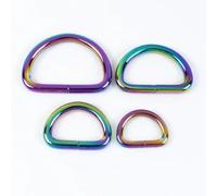 AKJXI 10Pcs 13-50mm Metal Strap Buckles for Bag Backpack Belt O D Buckle Webbing Dog Collar Loop Clasp DIY Accessories-32mm-Colored