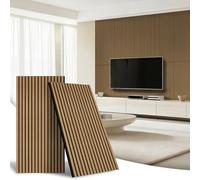 AKK-Star Acoustic Wall Panels 3D Decorative Soundproof Sound Absorbing Panels for Walls & Ceilings - Suitable for Living Room, Meeting Room, TV Wall(Olied Oak 16#, 2Pack-120cm)