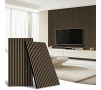AKK-Star Acoustic Wall Panels 3D Decorative Soundproof Sound Absorbing Panels for Walls & Ceilings - Suitable for Living Room, Meeting Room, TV Wall(Smoked Oak 5#, 2Pack-120cm)