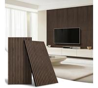 AKK-Star Acoustic Wall Panels 3D Decorative Soundproof Sound Absorbing Panels for Walls & Ceilings - Suitable for Living Room, Meeting Room, TV Wall(Black Walnut 11#, 2Pack-120cm)