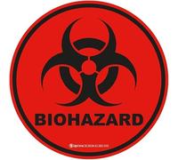 AKKE Biohazard Stickers Sign 4" X 4" Waterproof Biohazard Warning Label，Use for Hospitals and Industrial (circle，20/Pack）