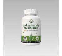 Akkermansia Muciniphila Probiotic Supplement, Akkermansia Postbiotic, 60 Billion AFU, Beneficial Strain for Gut Health Support, Vegan, Gluten-Free, 30-Day Guarantee, 60 Capsules