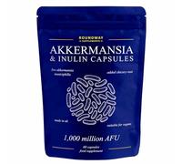 Akkermansia Muciniphila Supplement with Chicory Root Inulin | GLP-1 Probiotics for Gut Health | Delayed Release | High Strength 1,000 Million AFU | Postbiotics & Colon Cleanse Support | 60 Capsules
