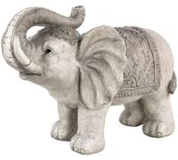 AKKIN Decorative Garden Ornament Elephant, 53cm Long, 37cm Tall, Grey, Hollow Concrete