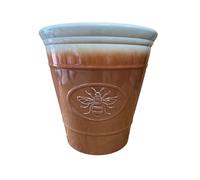 AKKIN Garden Supplies Decorative High Qaulity Round Plastic Bee Planter Plant Pot Honeycomb - 23cm (D) 23cm (H) 6 Litre Volume - Indoor or Outdoor Use