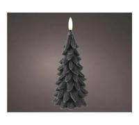 AKKIN Garden Supplies LED Wick Candle Wax Tree Steady Flame Indoor Decoration Black - D.8cm H.19.5cm