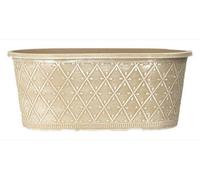 AKKIN Garden Supplies Prism Decorative Plastic Oval Trough Planter Pot 16"- Ginger - Suitable for Indoor and Outdoors