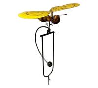 AKKIN Large Decorative Garden Statue, Swinging Bee Stake - Garden Decor
