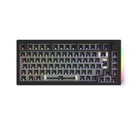 Akko 5075B ISO Mechanical Keyboard Kit, Gaming DIY Barebones Kit, VIA Programmable,Bluetooth 5.0/2.4GHz/Wired RGB Barebones Keyboard Base,4500mAh Battery,South-Facing RGB(ISO layout,Black)