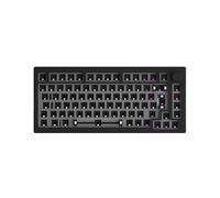 Akko 5075B Mechanical Keyboard Kit, Barebones Gaming Keyboard, BT 5.0/2.4 GHz/Wired, Supports VIA Programming, 75% ISO Layout, Gasket Mount, 4500 mAh Battery, with Knob (Black)