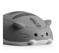 Akko Cute Wireless Mouse Cat Theme, 3200 DPI Gaming Mouse, Tri-Mode Connection Bluetooth 3.0/5.0/2.4G USB A Receiver, Quiet Click, Cute Cordless Cartoon Mice for Laptop/PC (Gray Mimo)