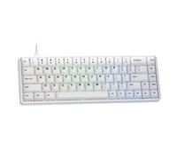 Akko MOD68 8K Rapid Trigger Gaming Keyboard, CNC Aluminum, Wired Hall Effect Keyboard, 65% US QWERTY Layout, RT0.005mm, Cherry Profile Keycaps (Misty White, AstroAim Magnetic Switch)