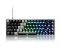 Akko MOD68 8K Rapid Trigger Keyboard, CNC Aluminum, Wired Hall Effect Keyboard, 65% US Layout, RT0.005mm, Cherry Profile Keycaps (Gradient Hybrid Black Transparent, AstroAim Magnetic Switch)