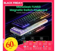Akko MonsGeek FUN60 Mechanical Keyboard Magnetic Switch 60% Gaming Keyboards Rapid Trigger 0.01mm 8K ARGB HE/TMR Custom Keyboard Ultra Rose Wired