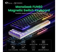 Akko MonsGeek FUN60 Mechanical Keyboard Magnetic Switch 60% Gaming Keyboards Rapid Trigger 0.01mm 8K ARGB HE/TMR Custom Keyboard Ultra Wired TMR W