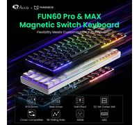 Akko MonsGeek FUN68 FUN60 PRO&MAX HE Magnetic Keyboard 60% 65% Gaming Keyboards Rapid Trigger 8K Custom Keyboard Gamer Esports Pro White Tri-mode