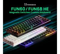 Akko MonsGeek FUN68 FUN60 PRO&MAX HE Magnetic Keyboard 60% 65% Gaming Keyboards Rapid Trigger 8K Custom Keyboard Gamer Esports Pro Black Tri-mode