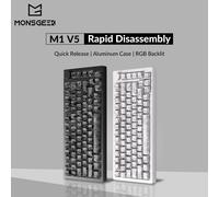 Akko MonsGeek M1 V5 Mechanical Keyboard Rapid Disassemble 75% Gasket Mount RGB 5 Pins Hot-swappable Aluminum Customized Keybaord White 2